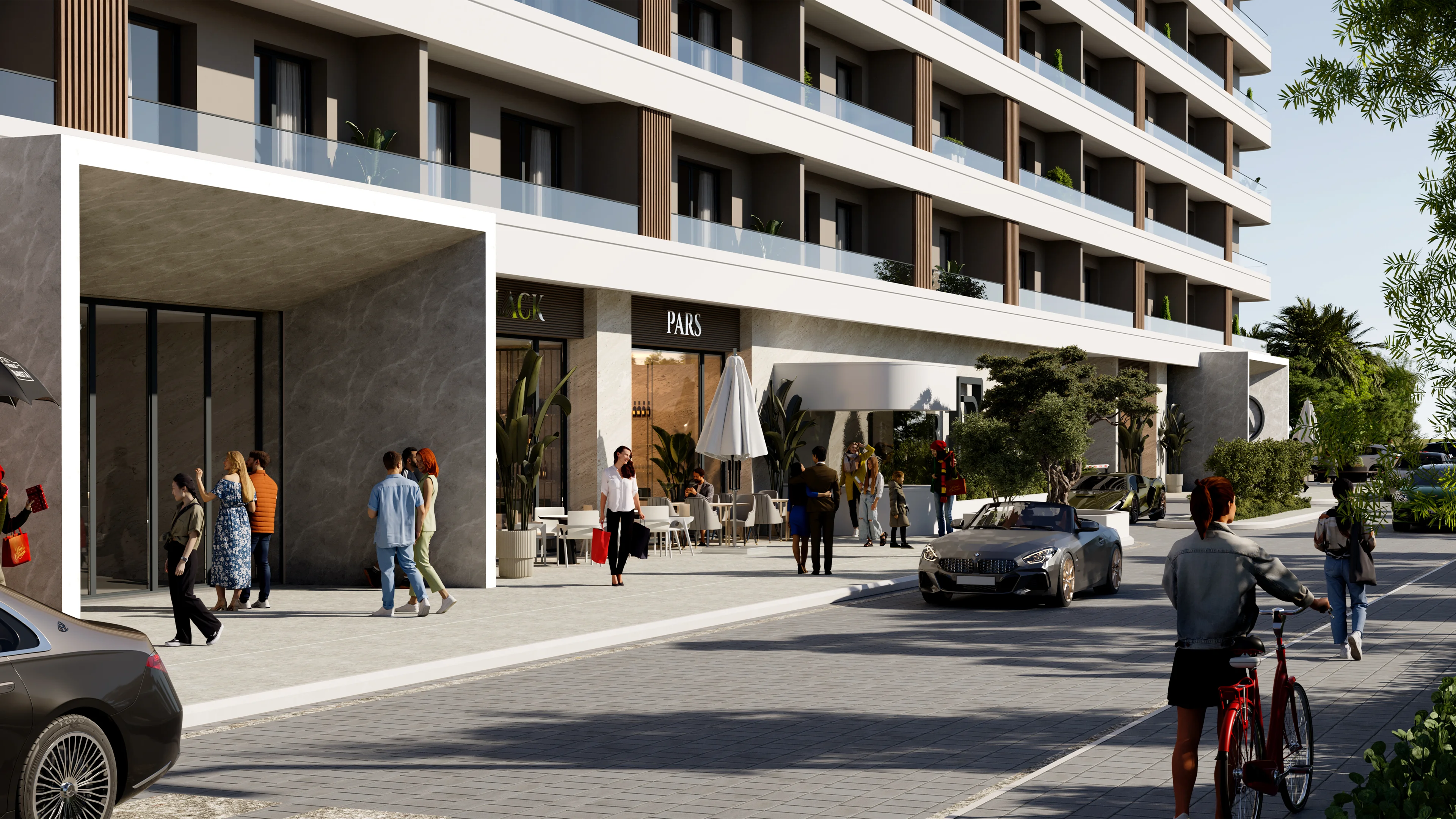 Rizmir Cadde — مدخل الريزيدنس — نهاراً