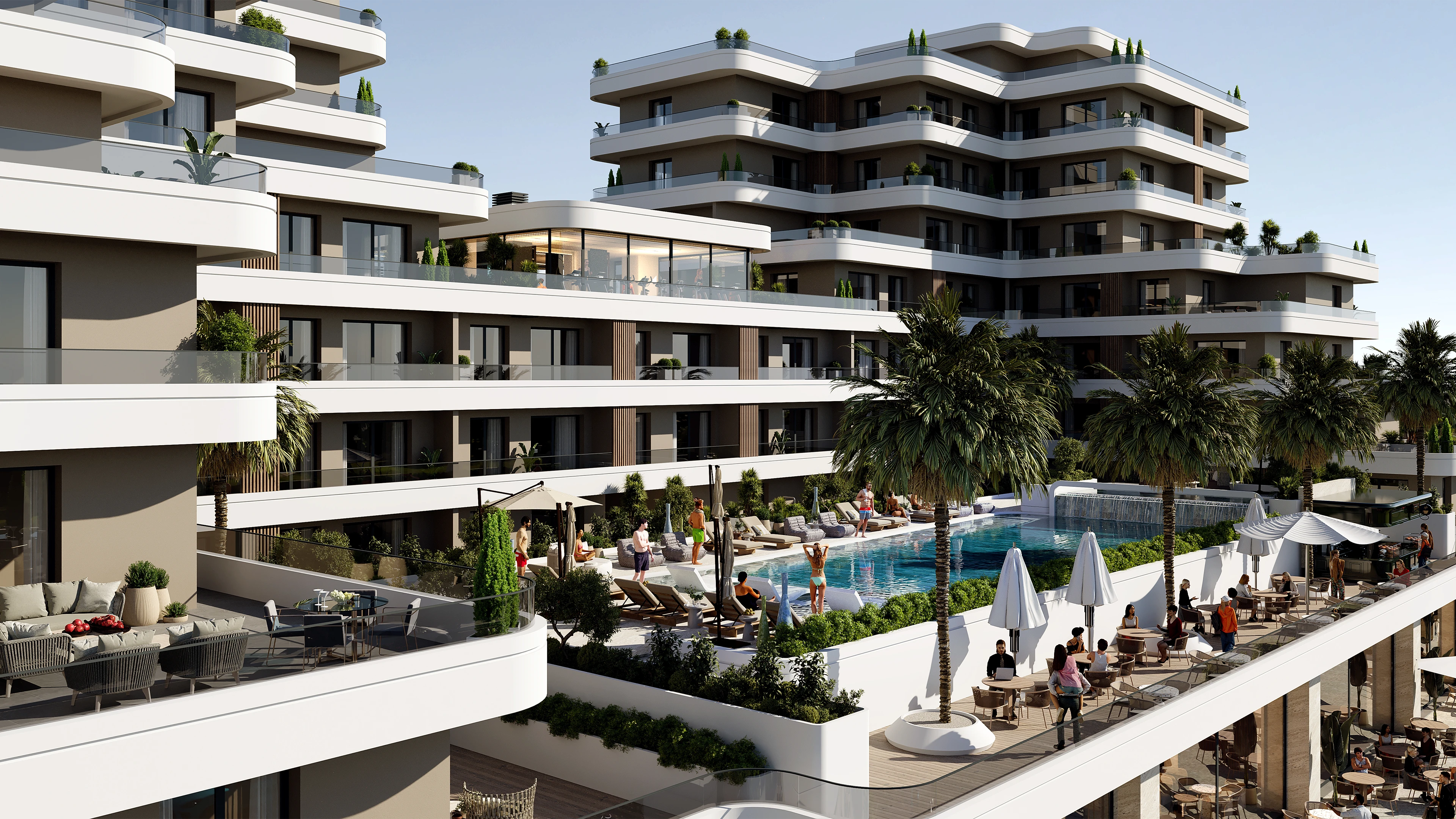 Rizmir Cadde — terrace pool and social living terrace